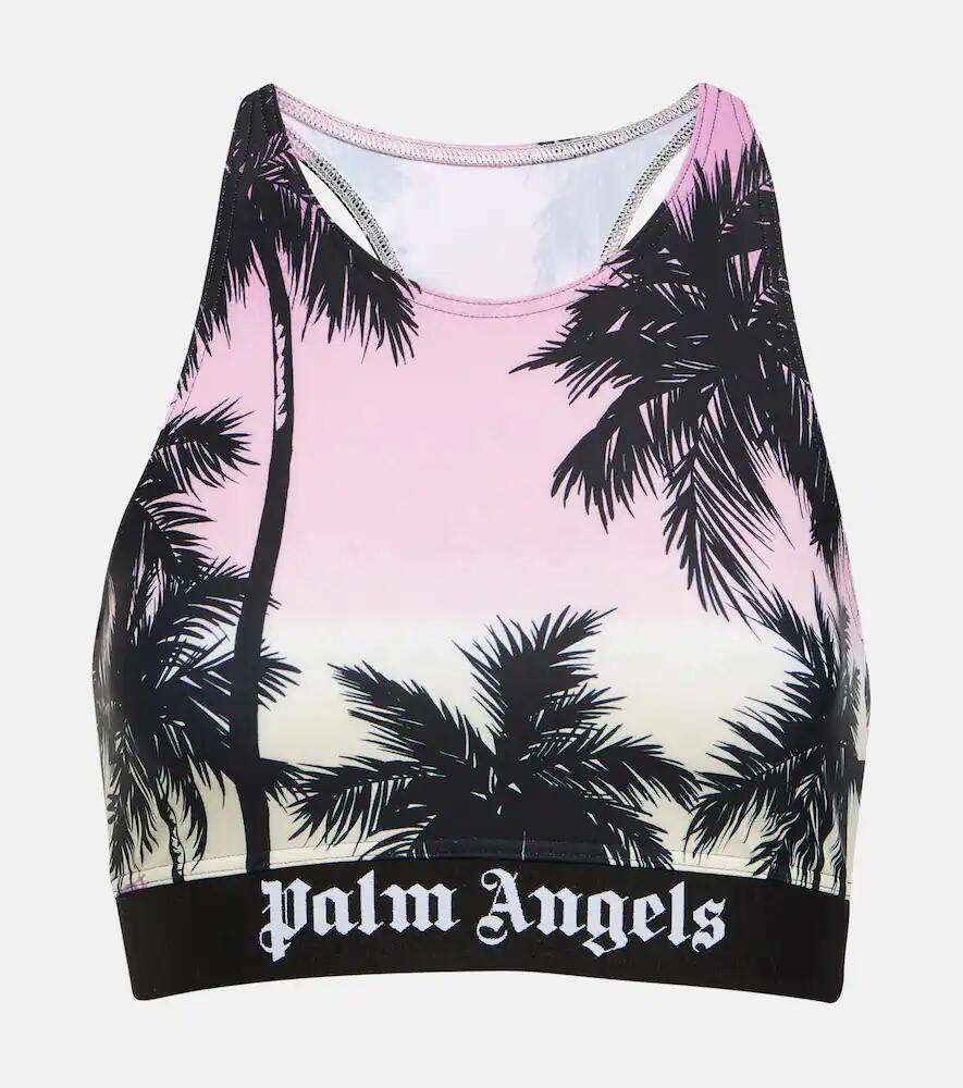 Palm Angels Pink Sunset logo sports bra Cover