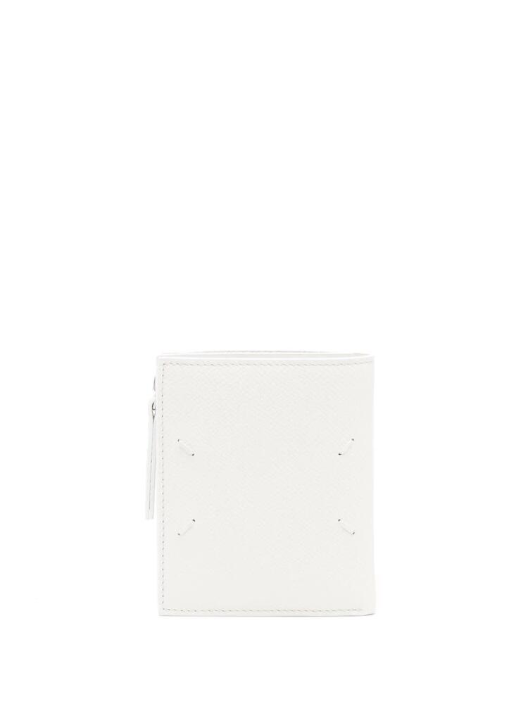 Maison Margiela four-stitch leather wallet - White Cover