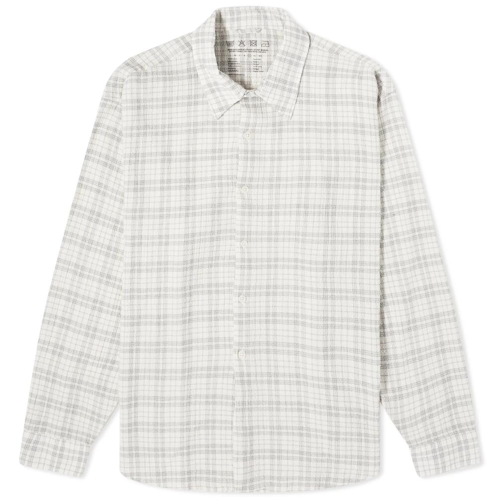 mfpen Men's Exact Shirt in Grey Check Seersucker Cover