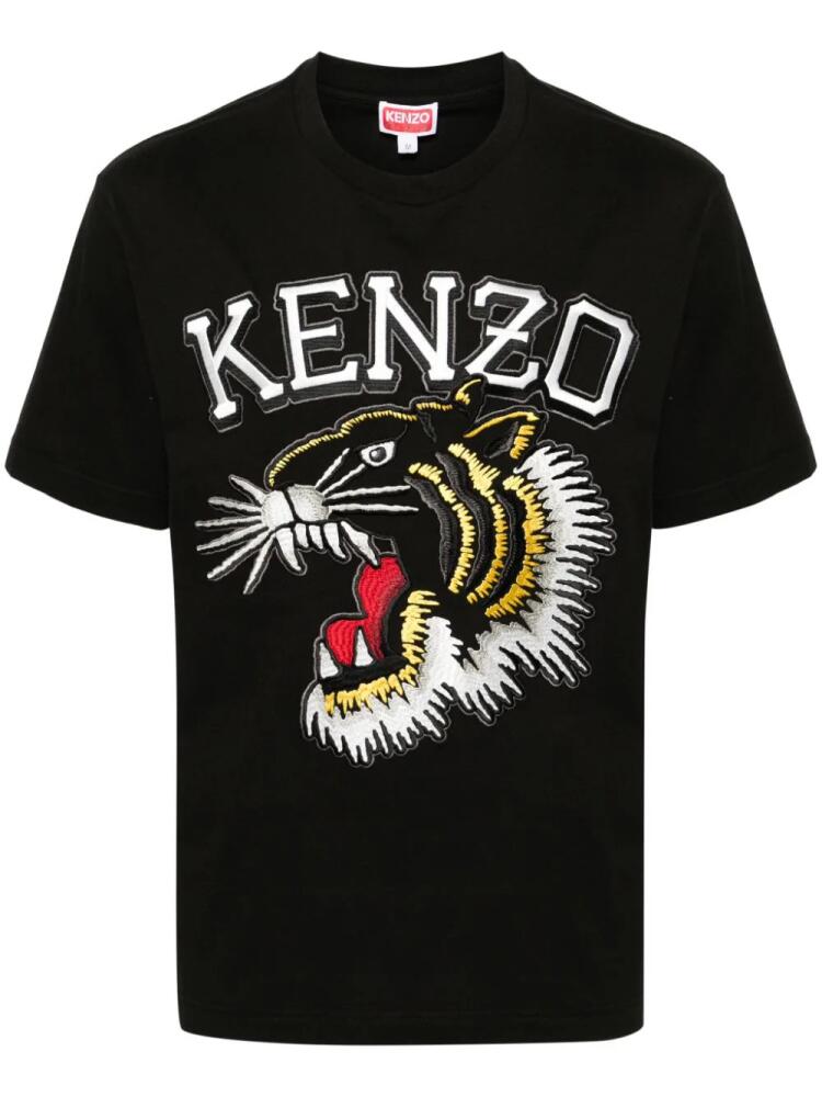 Kenzo Tiger Varsity cotton T-shirt - Black Cover