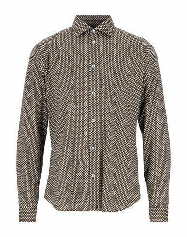 Manuel Ritz Man Shirt Military green Cotton, Elastane Cover