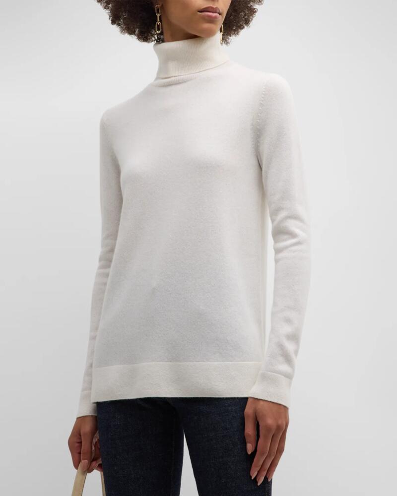 Neiman Marcus Cashmere Collection Cashmere Basic Turtleneck Top Cover