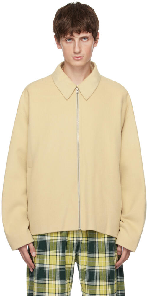 Acne Studios Beige Zipper Jacket Cover