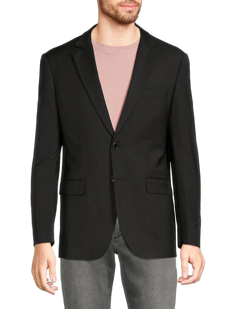 Tahari Men's Slim Fit Notch Lapel Blazer - Black Cover