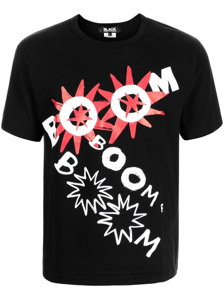 Black Comme Des Garçons Boom graphic-print T-shirt Cover