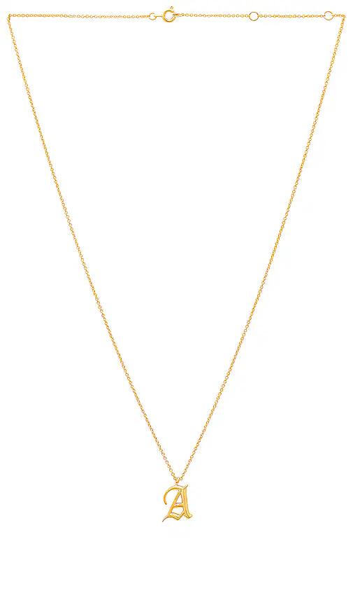 Luv AJ The Initial Charm Necklace in Metallic Gold Cover