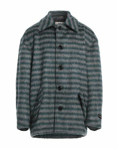 Marni Man Coat Grey Virgin Wool, Mohair wool, Alpaca wool, Polyamide Cover