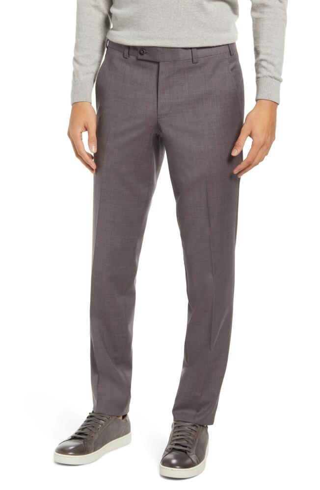 Ted Baker London Jerome Flat Front Wool Dress Pants in Light Purple Cover