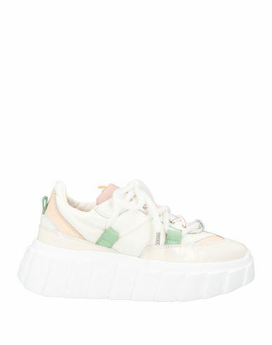 Agl Woman Sneakers Off white Leather, Textile fibers Cover