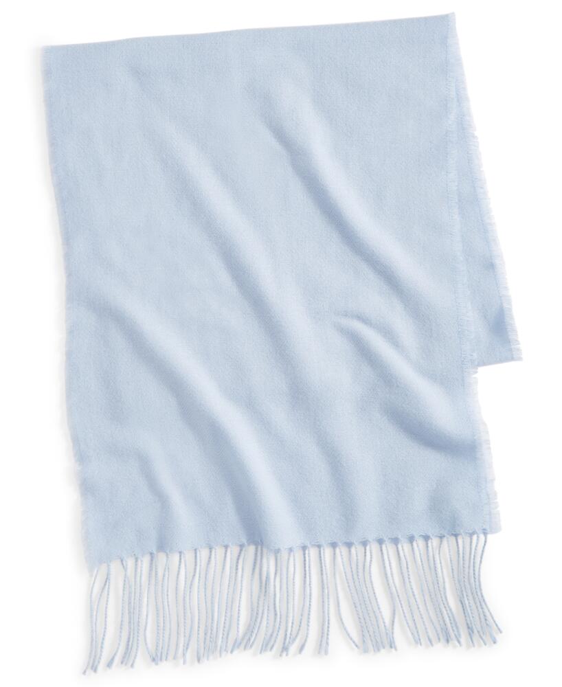 Style & Co Fringe Detail Solid Soft Wrap, Created for Macy's - Light Blue Cover