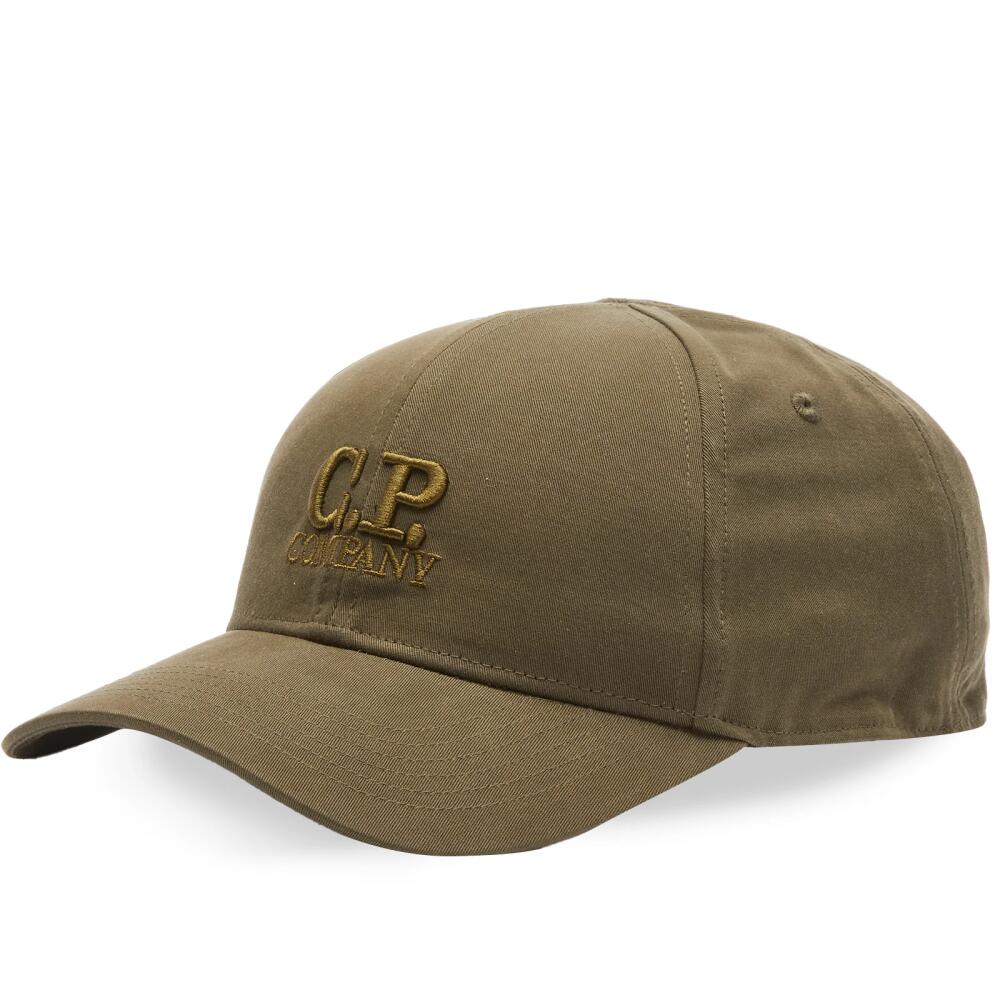 C.P. Company Men's Gabardine Logo Cap in Ivy Green Cover