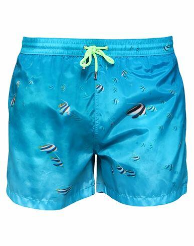 Paul Smith Man Swim trunks Turquoise Polyester, Recycled polyester Cover