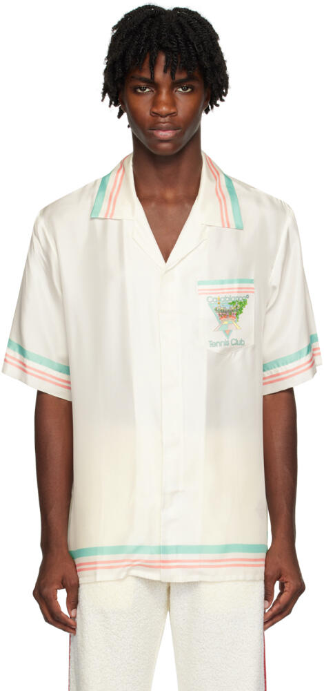 Casablanca White 'Tennis Club' Icon Shirt Cover