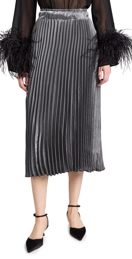 En Saison Mona Midi Skirt Metallic Silver Cover