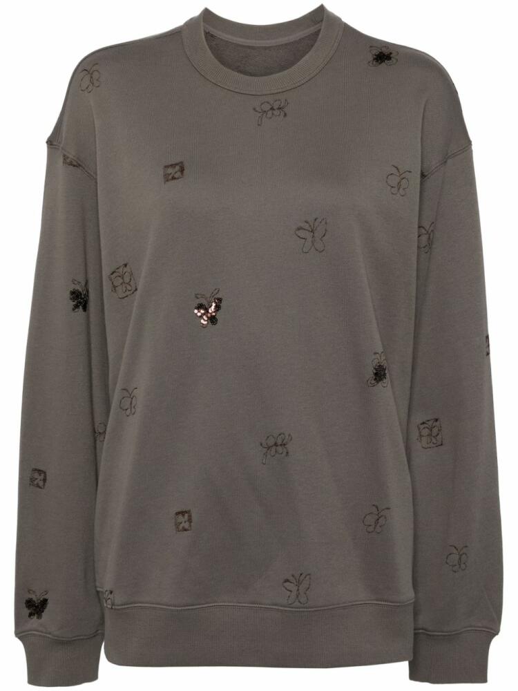 JNBY butterfly-embroidered sweatshirt - Grey Cover