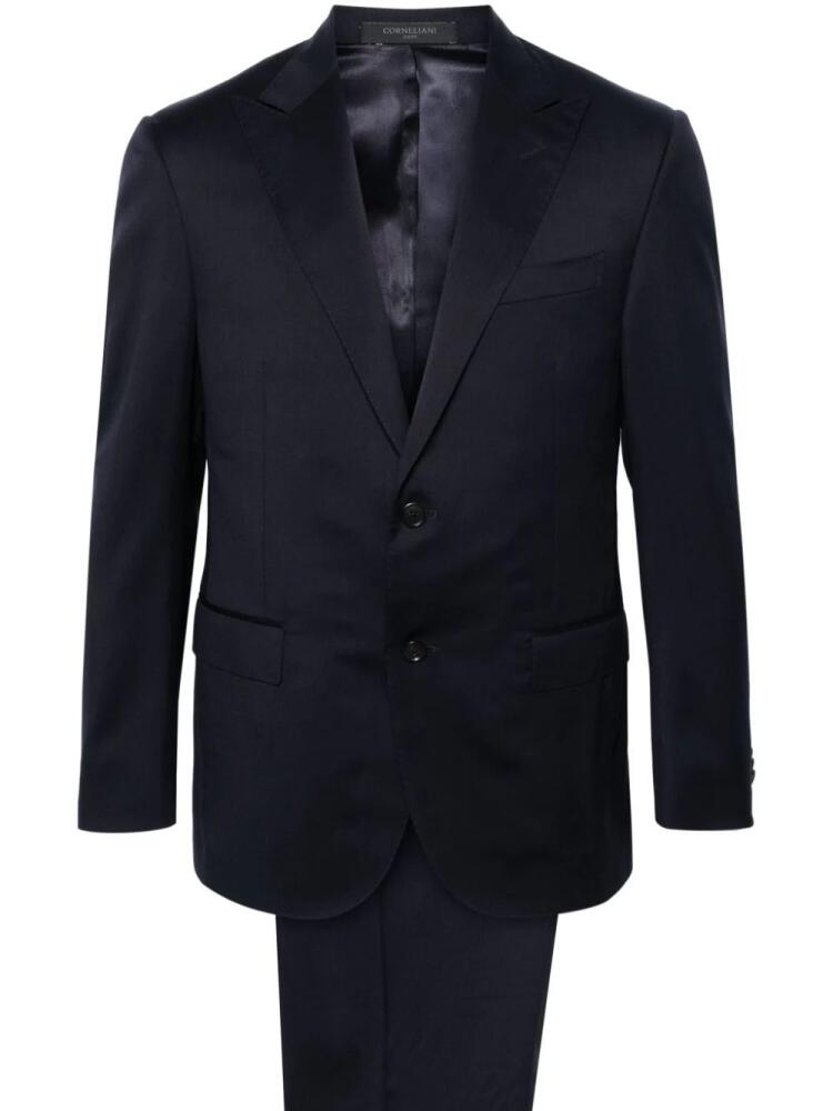 Corneliani single-breasted virgin wool suit - Blue Cover