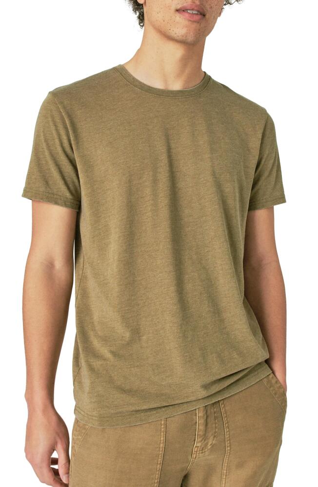 Lucky Brand Venice Burnout Crewneck T-Shirt in Military Olive Cover