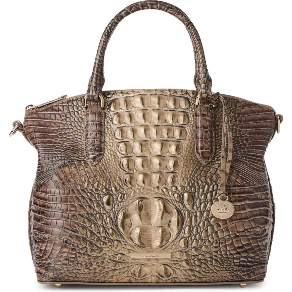 Brahmin Duxbury Croc Embossed Leather Satchel in Brindle Cover