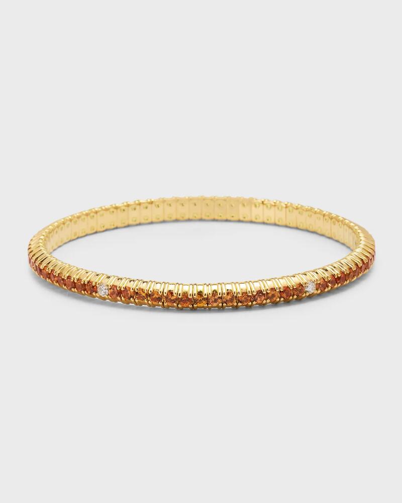 ZYDO 18K Yellow Gold Bracelet with Sapphires and Diamonds Cover