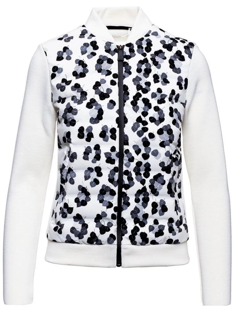 Aztech Mountain Dale of Aspen panelled leopard-print knitted jacket - White Cover