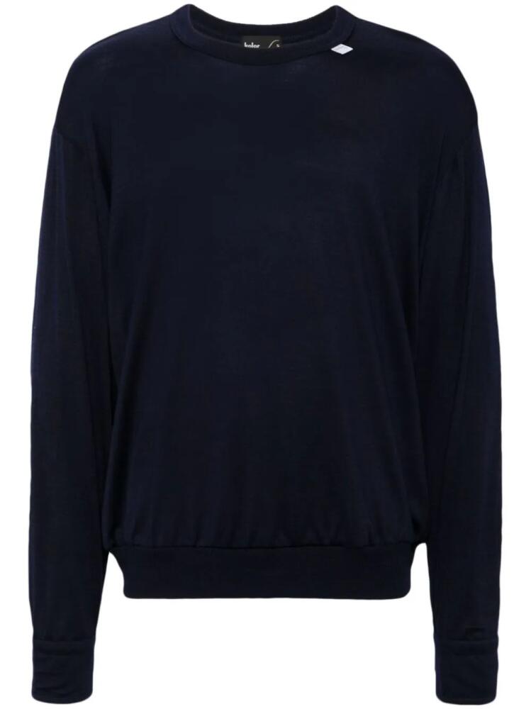 Kolor long-sleeve wool T-shirt - Blue Cover