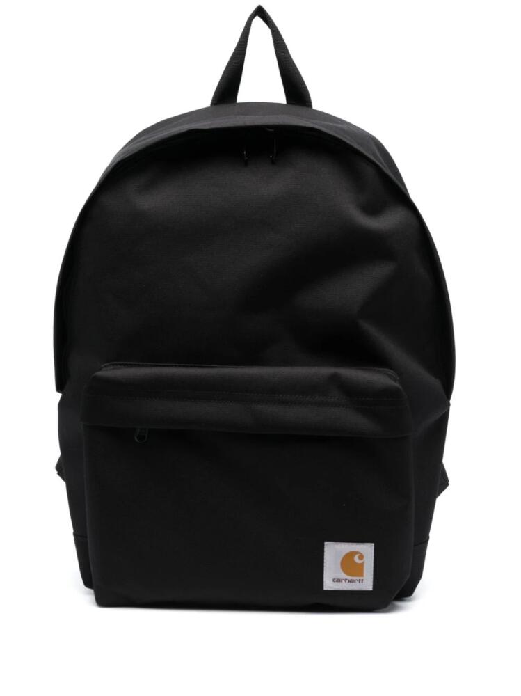 Carhartt WIP logo-patch zip-fastening backpack - Black Cover