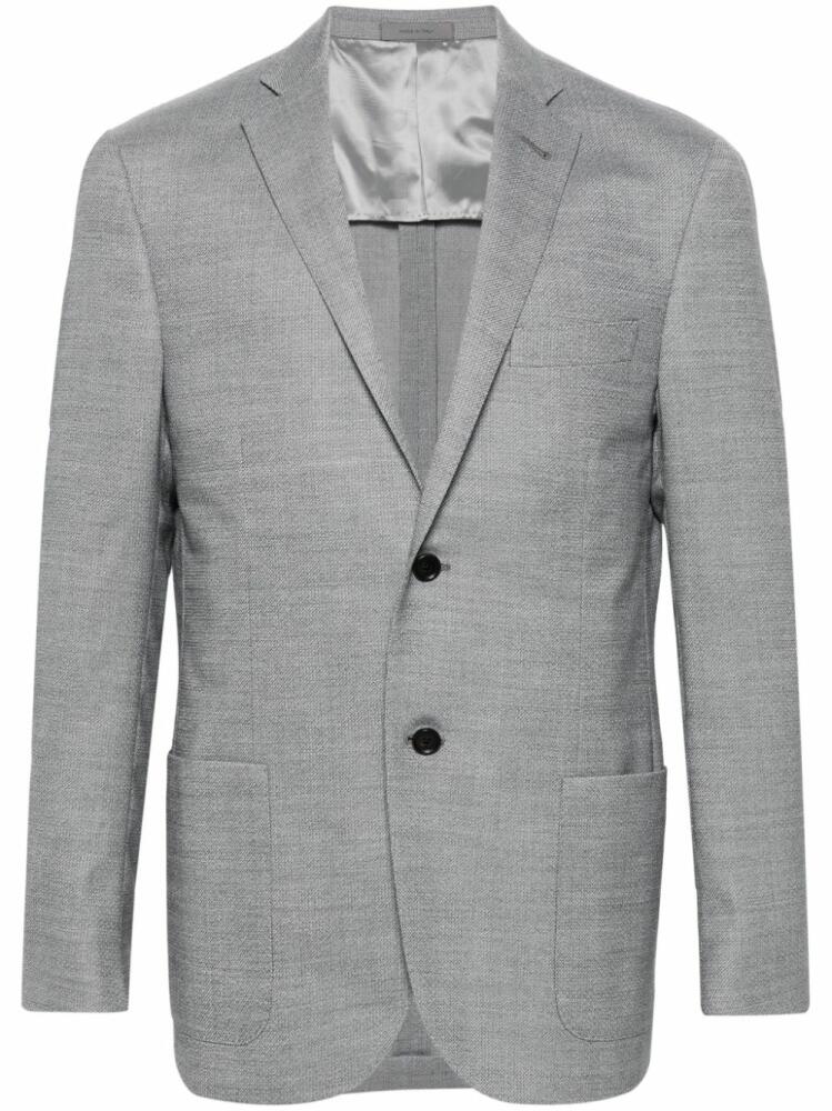 Corneliani single-breasted wool-blend blazer - Grey Cover