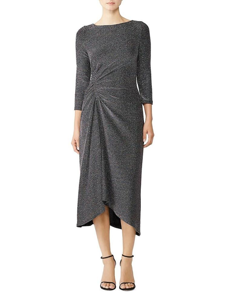 Donna Morgan Women's Metallic Knit Midi Dress - Grey Cover