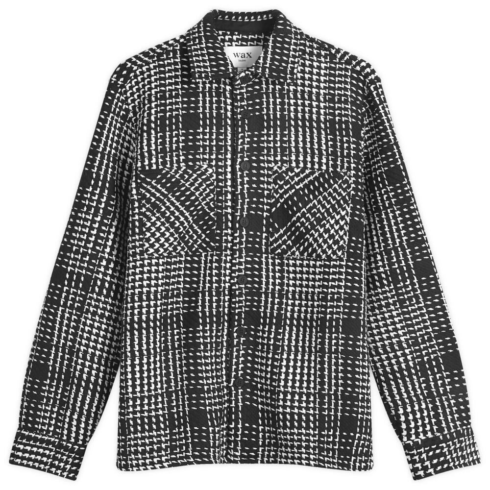 Wax London Men's Whiting Twin Weave Overshirt in Black Cover