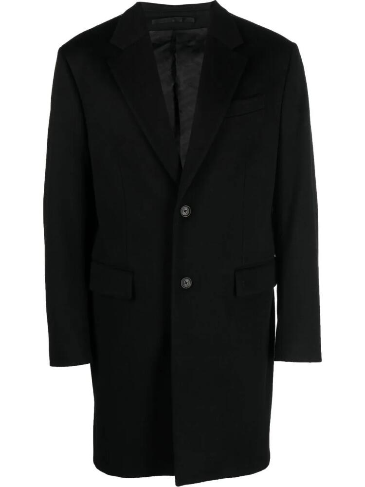 Versace single-breasted button coat - Black Cover