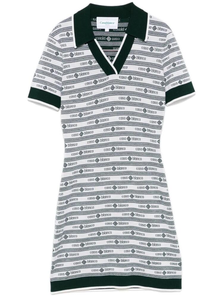 Casablanca Logo Polo mini dress - White Cover