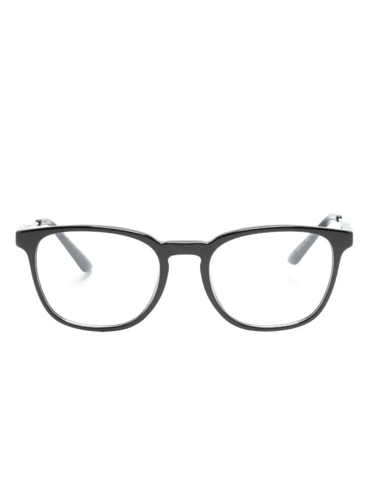 Prada Eyewear logo-engraved square-frame glasses - Black Cover