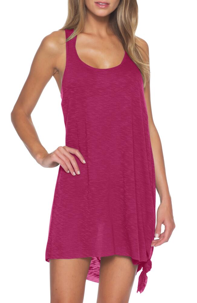 Becca It's a Breeze Twist Back Cover-Up Dress in Wine Cover