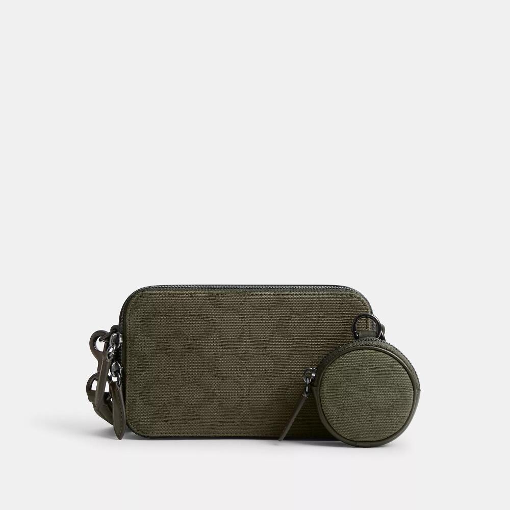 Coach Charter Slim Crossbody In Signature Canvas Jacquard Cover