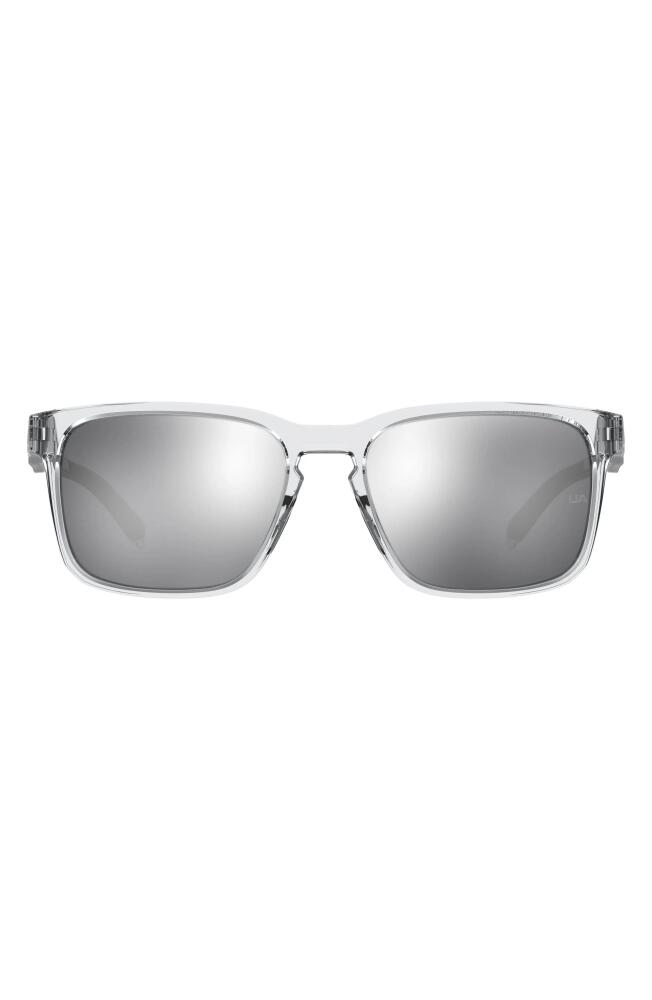 Under Armour 57mm Rectangular Sunglasses in Crystal/Extra White Multi Cover