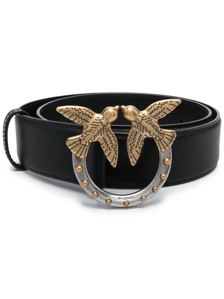 PINKO Love Birds buckle belt - Black Cover