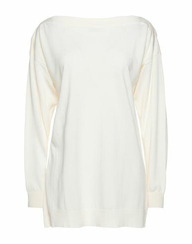 Alpha Studio Woman Sweater Ivory Viscose, Cotton Cover