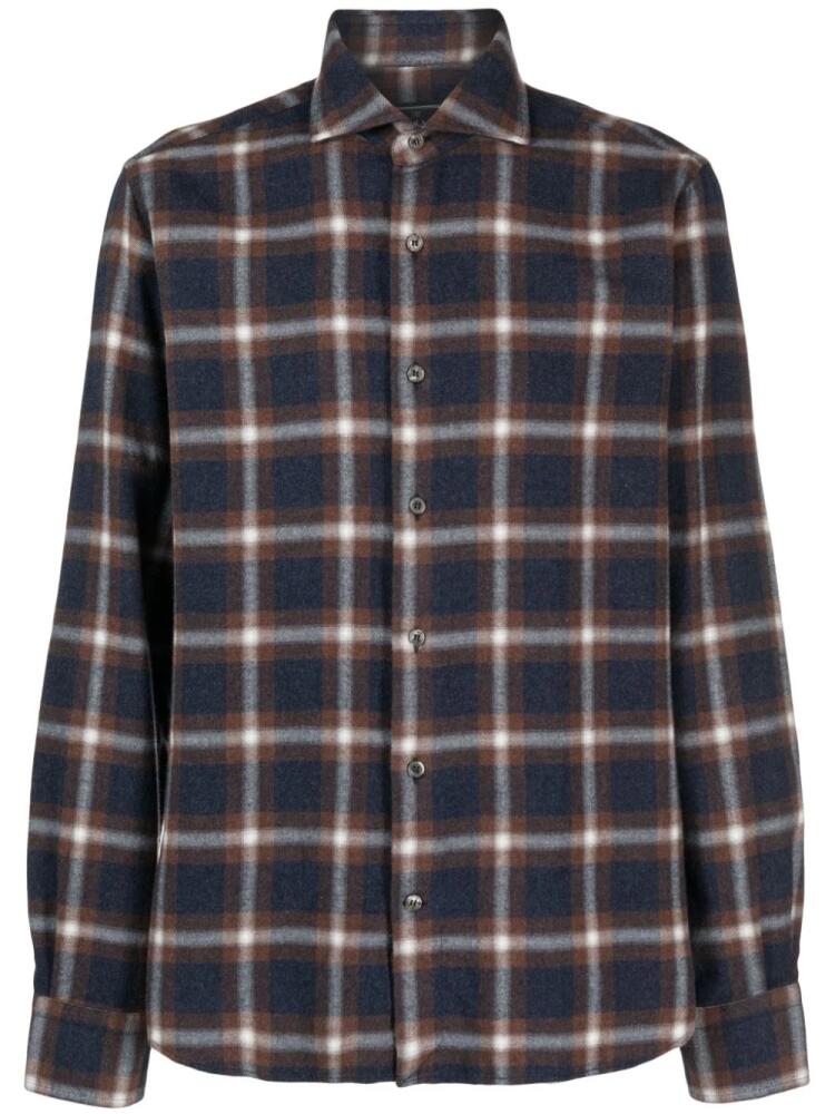 Orian plaid flannel shirt - Blue Cover