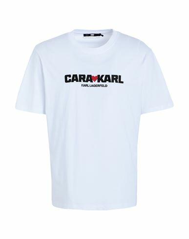 Karl Lagerfeld Cara Loves Karl T-shirt White Organic cotton Cover