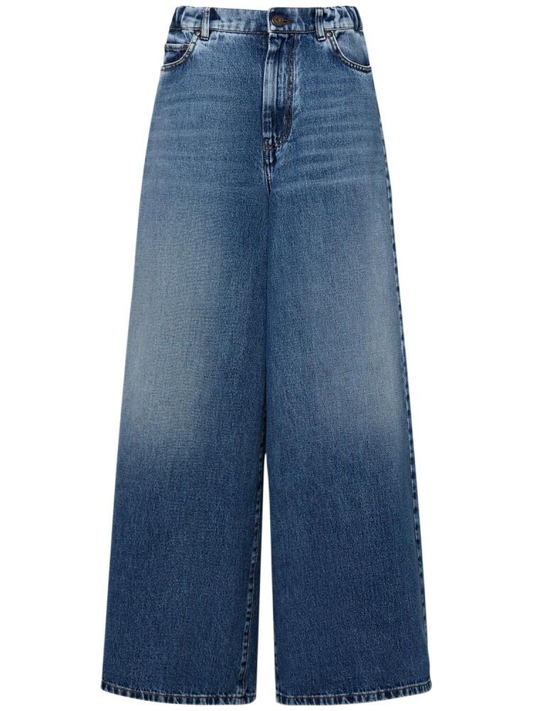 WEEKEND MAX MARA Abitata High Rise Denim Wide Jeans Cover