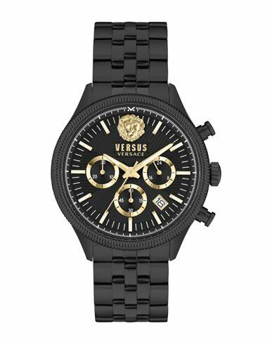 Versus Versace Colonne Chronograph Watch Man Wrist watch Black Stainless Steel Cover