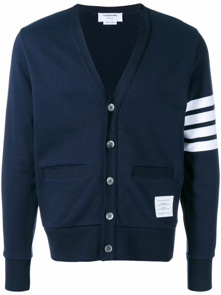 Thom Browne 4-bar Loopback Cardigan - Blue Cover