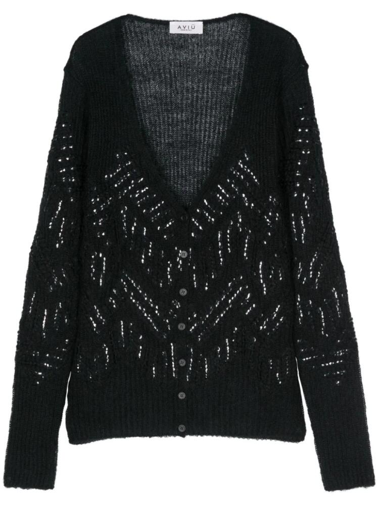 Aviù sequin-embellished cardigan - Black Cover