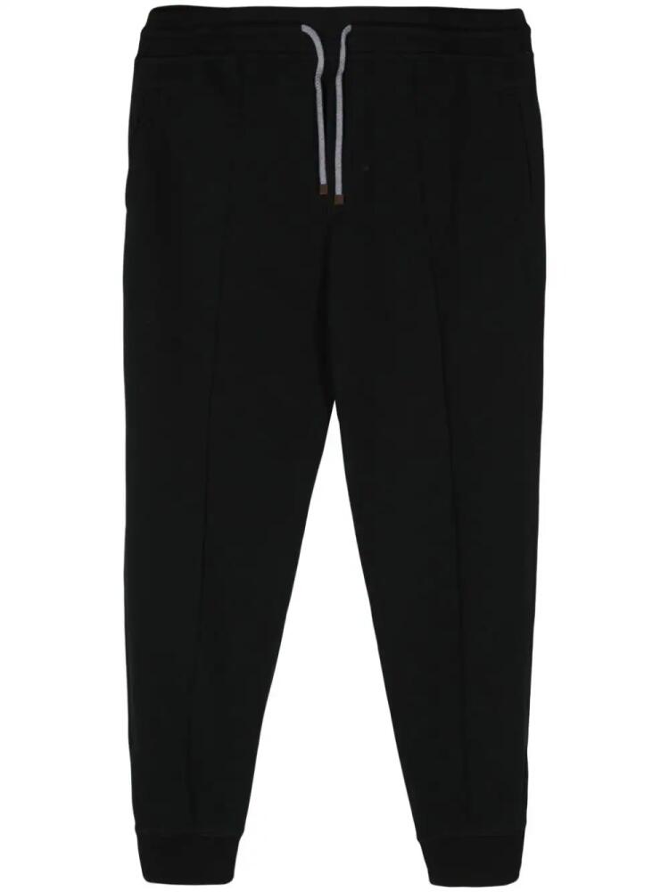 Brunello Cucinelli raised seam-detail track trousers - Black Cover