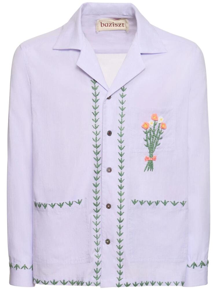 BAZISZT Flower Cotton Shirt Cover