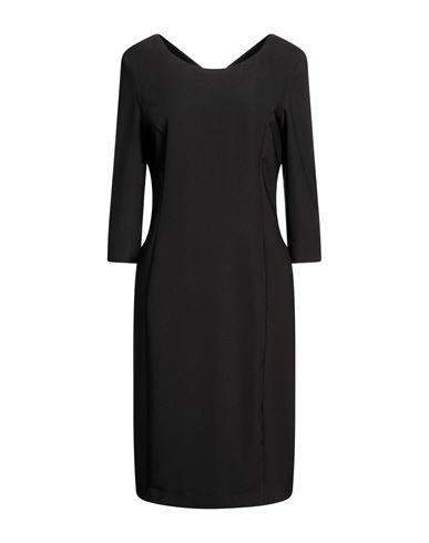 Diana Gallesi Woman Midi dress Black Polyester, Elastane Cover