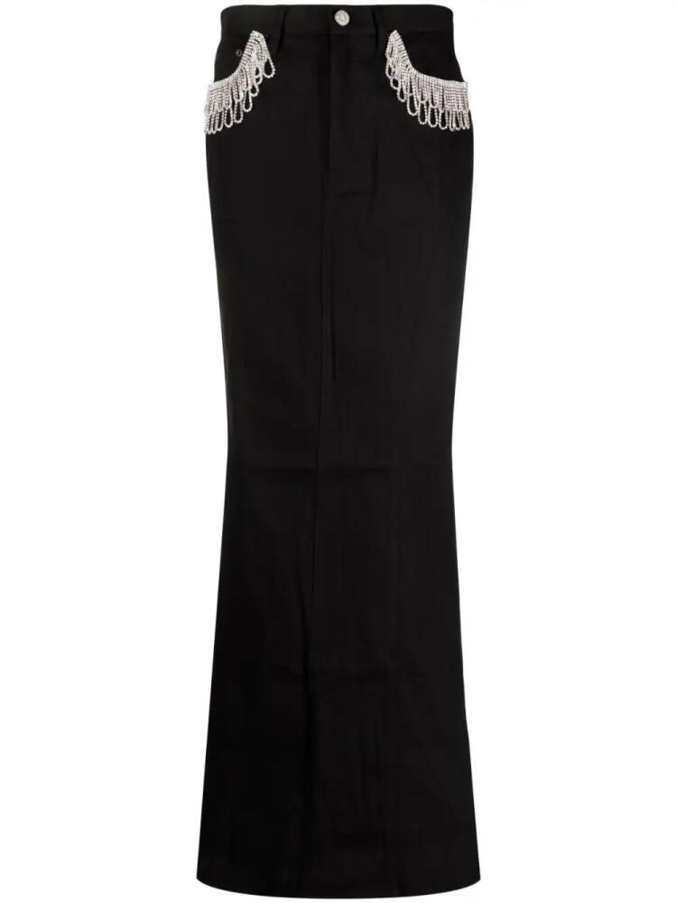 ROTATE BIRGER CHRISTENSEN crystal-embellished straight skirt - Black Cover