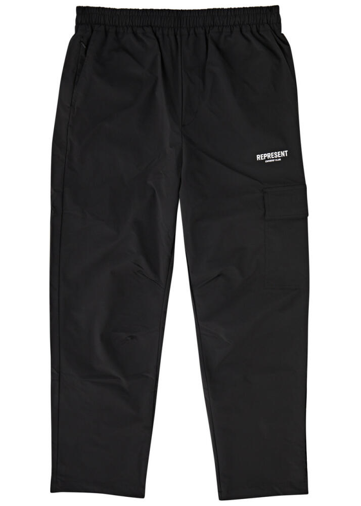 Represent Owners Club Logo-print Cotton Sweatpants - Black Cover