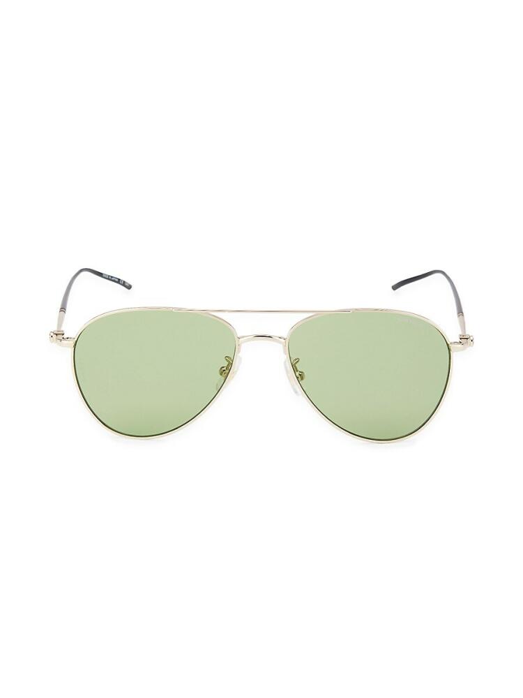 Montblanc Women's 58MM Aviator Sunglasses - Green Gold Cover