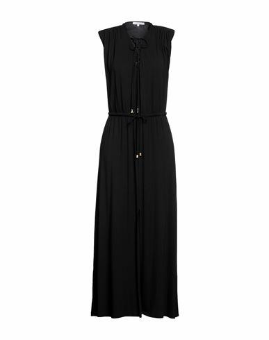 Patrizia Pepe Woman Maxi dress Black Viscose, Elastane Cover